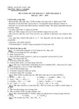 Đề cương ôn tập học kỳ I  Môn hóa học 8 năm học  2015  2016